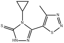 4-CYCLOPROPYL-5-(4-METHYL-1,2,3-THIADIAZOL-5-YL)-4H-1,2,4-TRIAZOLE-3-THIOL Structure