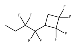 1,1,2,2-テトラフルオロ-3-(1,1,2,2-テトラフルオロブチル)シクロブタン 化学構造式