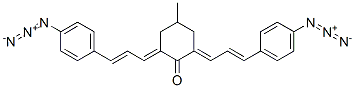 2,6-bis[3-(4-azidophenyl)-2-propenylidene]-4-methylcyclohexan-1-one 结构式