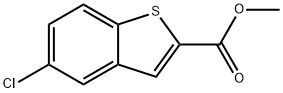 5-クロロ-1-ベンゾチオフェン-2-カルボン酸メチル 化学構造式
