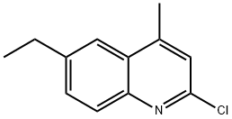 2-クロロ-6-エチル-4-メチルキノリン 化学構造式