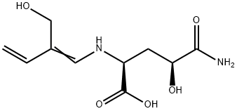 (4S)-4-ヒドロキシ-N5-(2-ヒドロキシメチル-1,3-ブタジエニル)-L-グルタミン 化学構造式