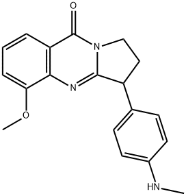 Pyrrolo[2,1-b]quinazolin-9(1H)-one,  2,3-dihydro-5-methoxy-3-[4-(methylamino)phenyl]- 结构式