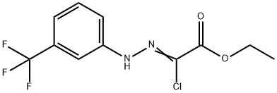 ETHYL 2-CHLORO-2-(2-[3-(TRIFLUOROMETHYL)PHENYL]-HYDRAZONO)ACETATE 化学構造式