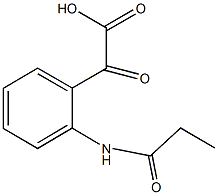 オキソ[2-(プロピオニルアミノ)フェニル]酢酸 化学構造式