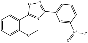 5-(2-メトキシフェニル)-3-(3-ニトロフェニル)-1,2,4-オキサジアゾール 化学構造式