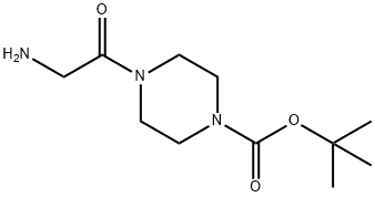 tert-butyl 4-glycyl-1-piperazinecarboxylate(SALTDATA: HCl 0.95H2O) Structure