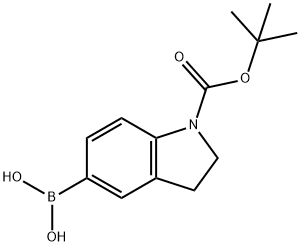 1H-Indole-1-carboxylicacid,5-borono-2,3-dihydro-,1-(1,1-diMethylethyl)ester Struktur