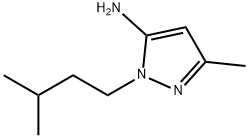 3-メチル-1-(3-メチルブチル)-1H-ピラゾール-5-アミン 化学構造式