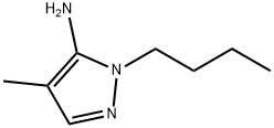 1-ブチル-4-メチル-1H-ピラゾール-5-アミン 化学構造式