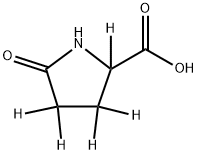 DL‐2‐ピロリジノン‐3,3,4,4,5‐D5‐5‐カルボン酸 化学構造式