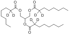 GLYCERYL TRI(OCTANOATE-2,2-D2) Structure