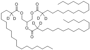 トリ(オクタデカン酸-2,2-D2)グリセリル 化学構造式