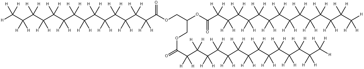 トリ(ペンタデカン酸-D29)グリセリル 化学構造式