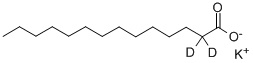 テトラデカン酸カリウム-2,2-D2 化学構造式