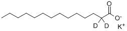 POTASSIUM TETRADECANOATE-2,2-D2 Structure