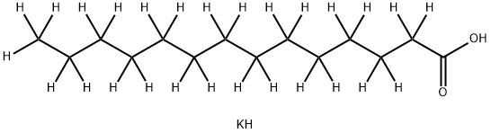 テトラデカン酸カリウム-D27 化学構造式