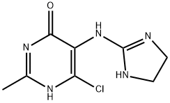 6-Chloro-5-[(4,5-dihydro-1H-iMidazol-2-yl)aMino]-2-Methyl-4(1H)-pyriMidinone, 352457-33-1, 结构式