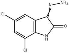 5,7-DICHLORO-3-HYDRAZONO-1,3-DIHYDRO-INDOL-2-ONE Struktur