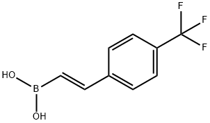 反式-2-[4-(三氟甲基)苯基]乙烯基硼酸 结构式
