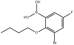 3-溴-2-丁氧基-5-氟苯基硼酸,352534-85-1,结构式