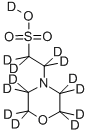2‐(N‐モルホリノ)エタンスルホン酸‐D13 化学構造式