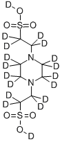 PIPERAZINE-N,N'-BIS(2-ETHANESULFONIC ACID)-D18 Struktur