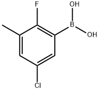 5-CHLORO-2-FLUORO-3-METHYLPHENYLBORONIC& Struktur