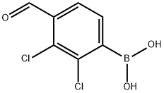 2,3-DICHLORO-4-FORMYLPHENYLBORONIC ACID 结构式