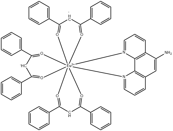 四(二苯甲酰甲烷)单(5-氨基-1,10-菲罗啉)铕(III),352546-68-0,结构式