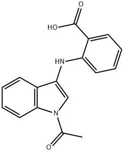2-[(1-アセチル-1H-インドール-3-イル)アミノ]安息香酸 化学構造式