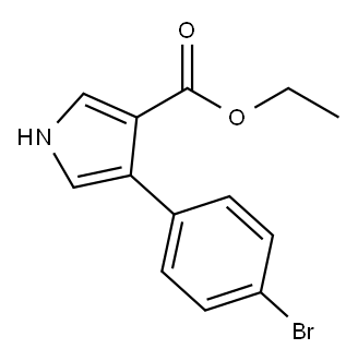 4-(4-BROMOPHENYL)-1H-PYRROLE-3-CARBOXYLIC ACIDETHYL ESTER Structure