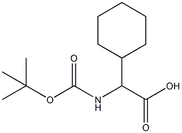 N-BOC-2-シクロヘキシル-DL-グリシン 化学構造式