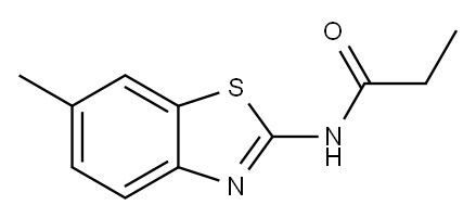 Propanamide, N-(6-methyl-2-benzothiazolyl)- (9CI) Struktur