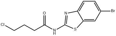 BUTANAMIDE, N-(6-BROMO-2-BENZOTHIAZOLYL)-4-CHLORO- Structure