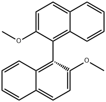 (R)-2,2'-ジメトキシ-1,1'-ビナフチル 化学構造式