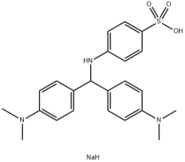sodium p-[[bis[p-(dimethylamino)phenyl]methyl]amino]benzenesulphonate 结构式