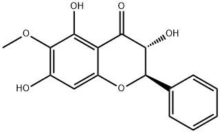 (2R,3R)-2,3-Dihydro-3,5,7-trihydroxy-6-methoxy-2-phenyl-4H-1-benzopyran-4-one, 35298-89-6, 结构式