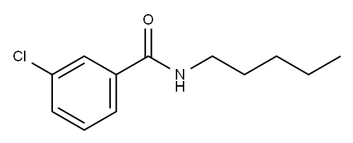 3-クロロ-N-N-ペンチルベンズアミド 化学構造式