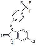 1H-Indole-2(3H)-one, 6-chloro-3-(4-trifluoromethylbenzylidene)- Structure