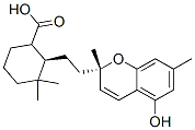(2R)-2-[2-[(2S)-5-Hydroxy-2,7-dimethyl-2H-1-benzopyran-2-yl]ethyl]-3,3-dimethylcyclohexanecarboxylic acid 结构式
