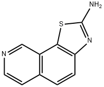 チアゾロ[4,5-H]イソキノリン-2-アミン 化学構造式