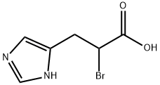 DL-ALPHA-BROMO-BETA-(5-IMIDAZOLYL)PROPIONIC ACID 化学構造式