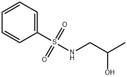 N-(2-ヒドロキシプロピル)ベンゼンスルホンアミド 化学構造式