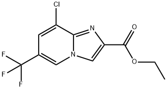 乙基8-氯-6-(三氟甲基)咪唑并[1,2-A]吡啶-2-羧酸酯, 353258-31-8, 结构式