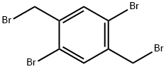 1,4-ジブロモ-2,5-ビス(ブロモメチル)ベンゼン 化学構造式