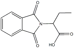 2-(1,3-ジオキソ-1,3-ジヒドロ-2H-イソインドール-2-イル)ブタン酸 化学構造式