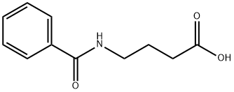 4-ベンゾイルアミノ酪酸 化学構造式