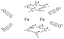 PENTAMETHYLCYCLOPENTADIENYLIRON DICARBONYL DIMER Struktur