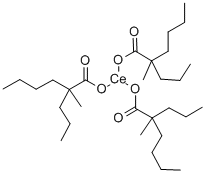 トリス(2-メチル-2-プロピルヘキサン酸)セリウム(III) 化学構造式